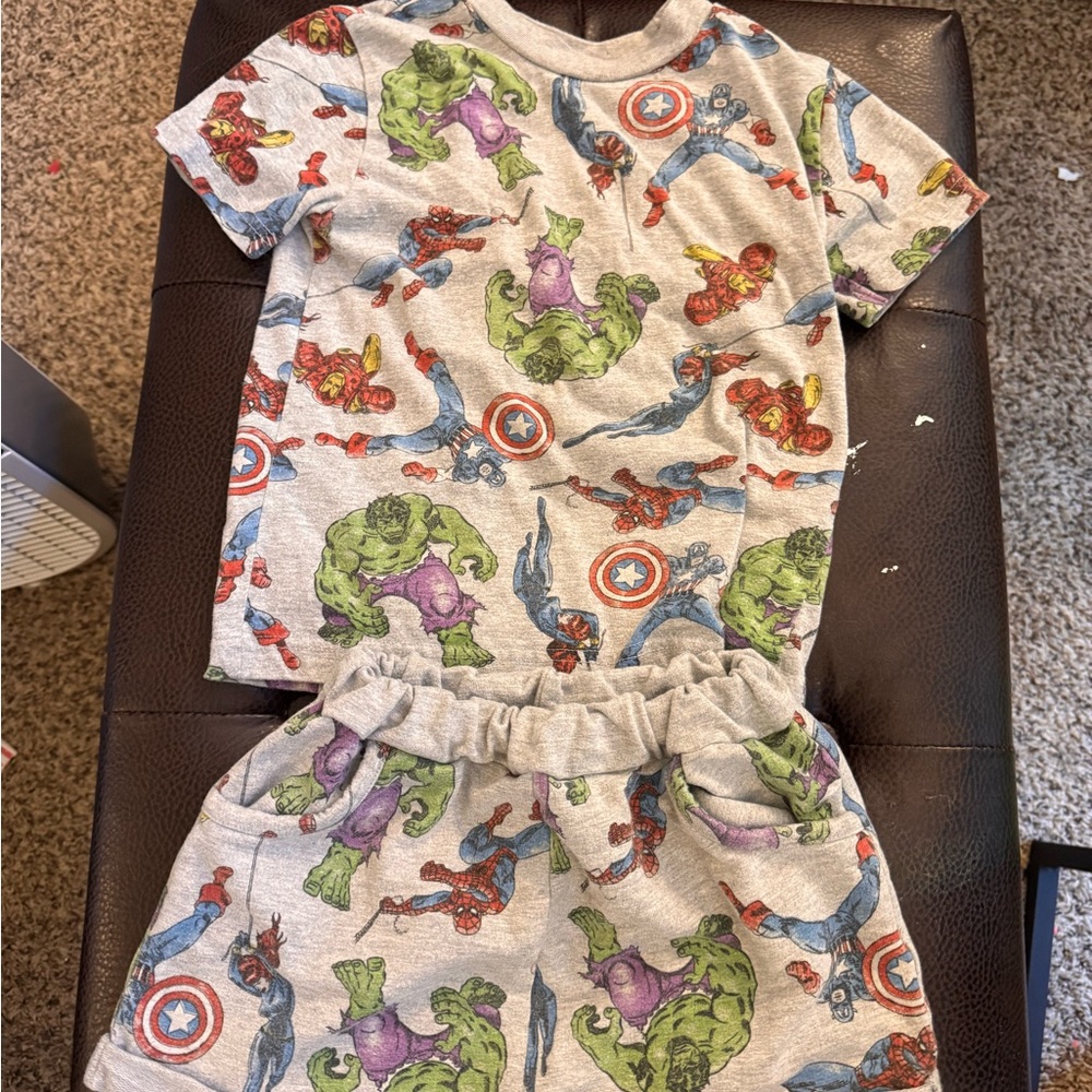 Marvel Kids Matching Set - Gray with Red, Green, Blue